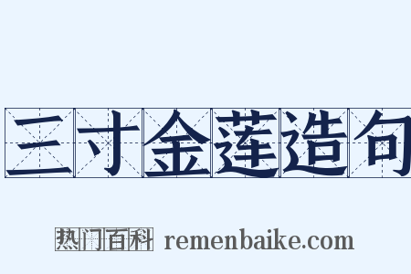 三寸金莲造句是什么意思的图片